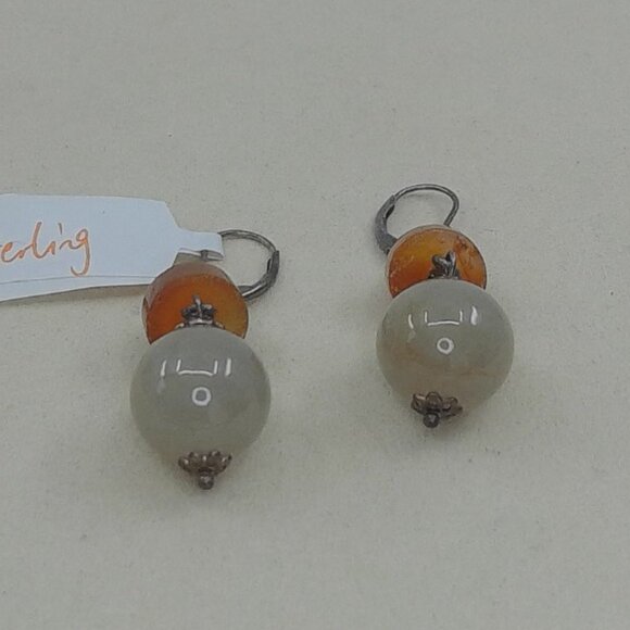 Sterling Silver Dangle Earrings - Picture 2 of 3